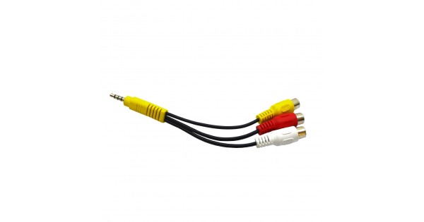 Cabo Adaptador P3 3 Rca Av Femea 15cm 