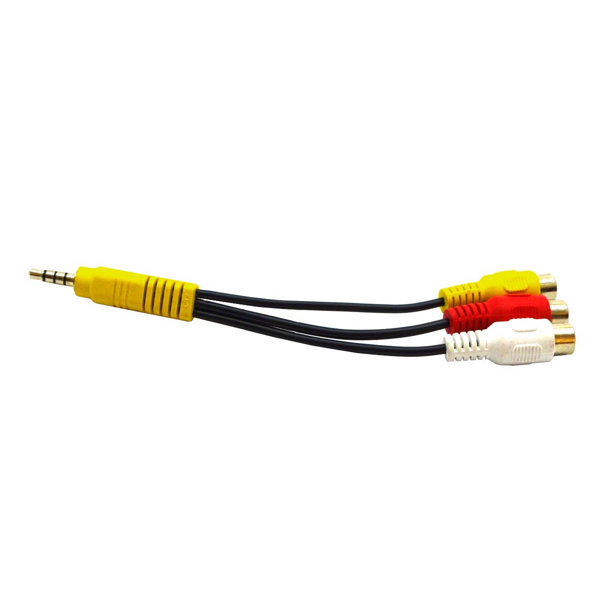 Cabo Adaptador P3 3 Rca Av Femea 15cm 