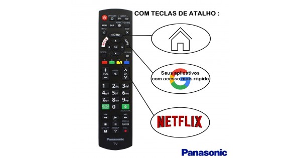 Control remoto de TV Panasonic con tecla Netflix y Ultra Vivid