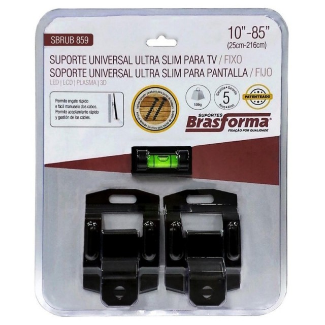 SUPORTE UNIVERSAL FIXO PARA TV LED / LCD ATÉ 85 brasforma SBRUB859